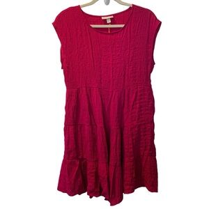 KNOX ROSE Women’s Magenta Cap Sleeve Sundress With Pockets Small NWT